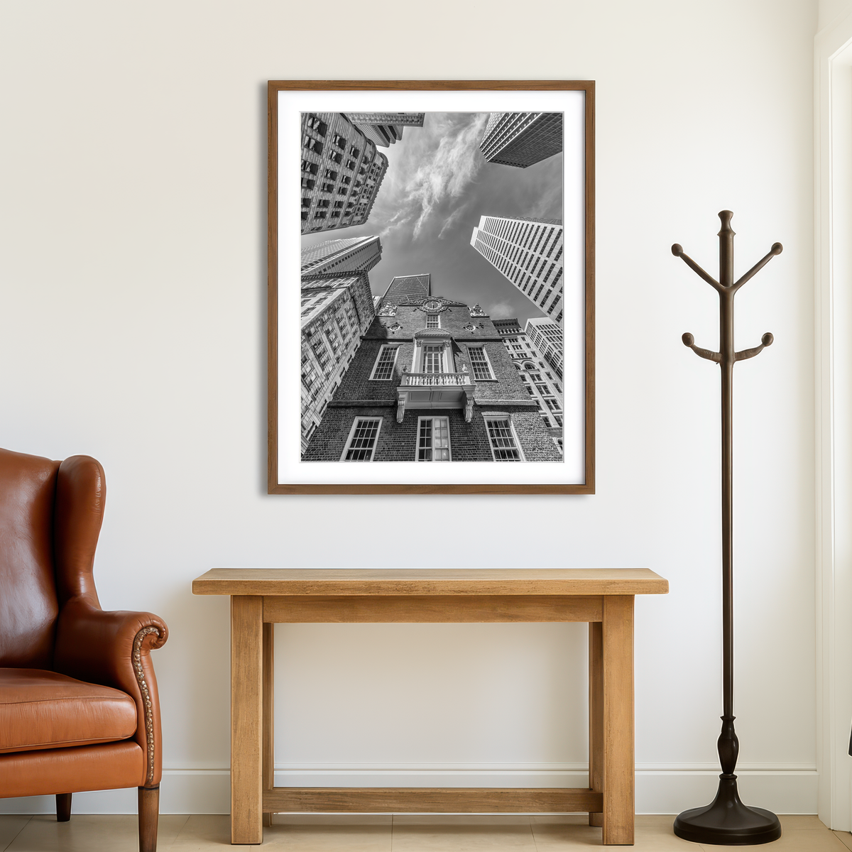 AUTO-MOCKUP ROOM | BOSTON Old State House Monochrome Wall Art