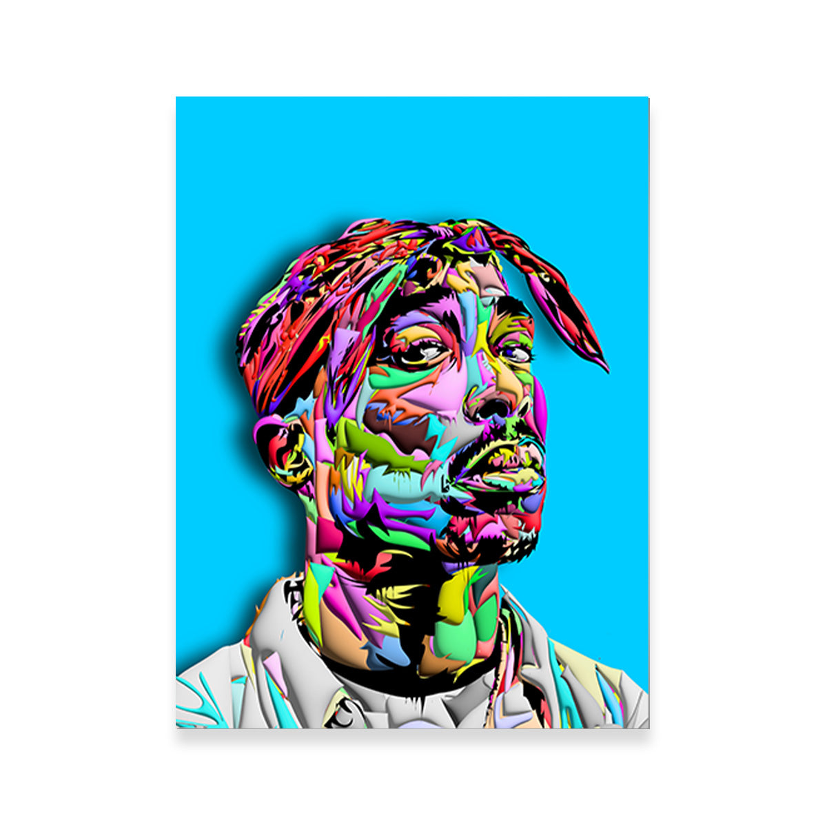 2pac Blue Wall Art