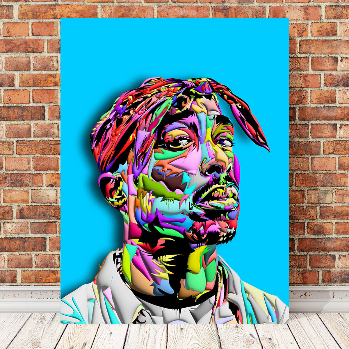 2pac Blue Wall Art