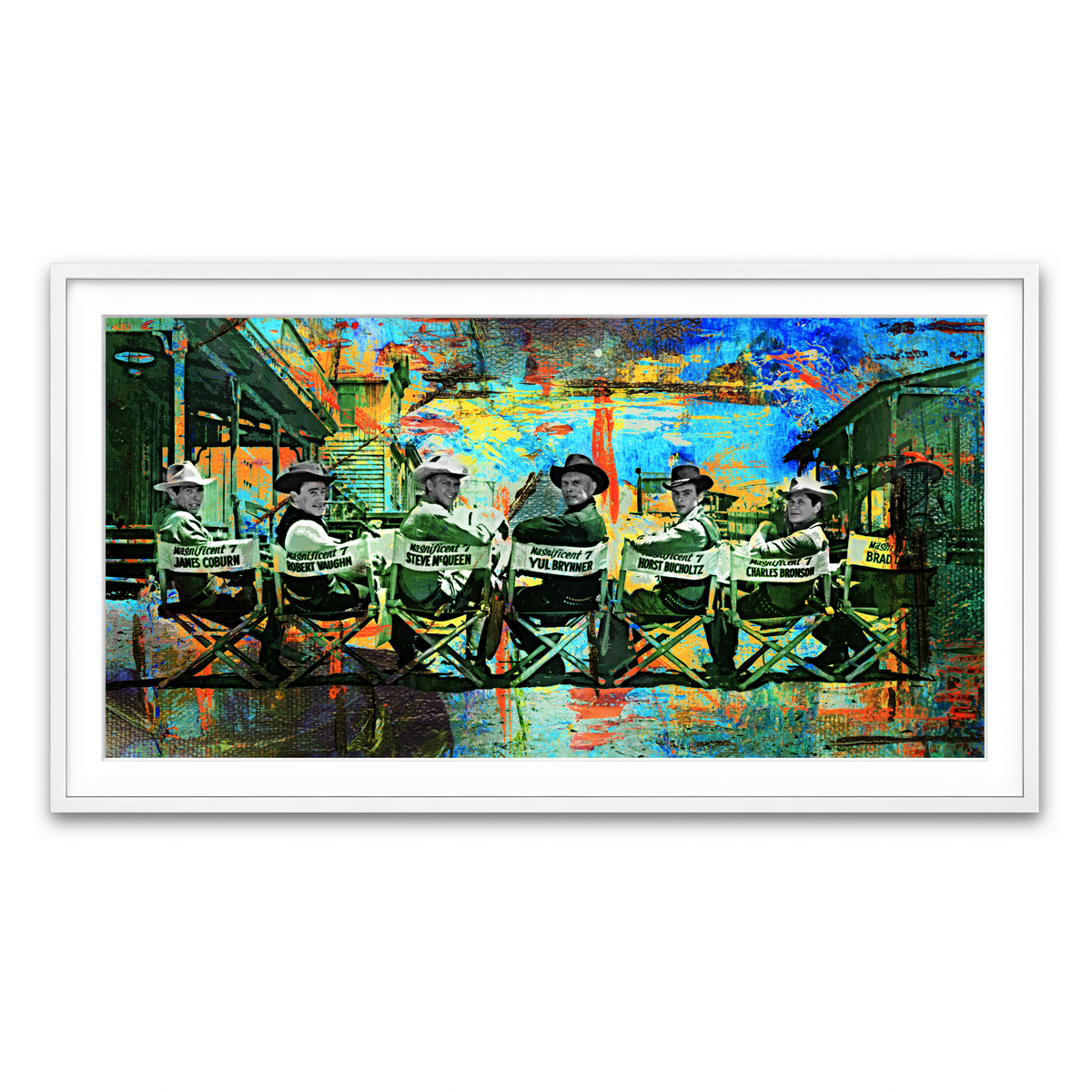 Framed Print 2x1 White