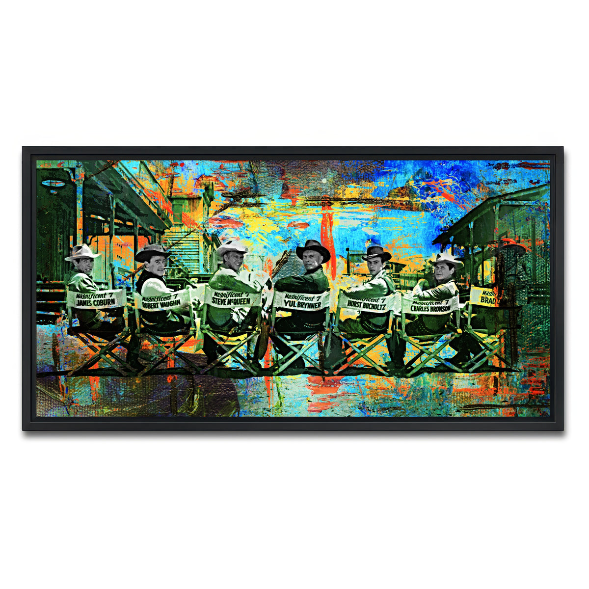 AUTO-MOCKUP WHITE | BTS Magnificent Seven | 1 Piece | Black Framed Canvas | group=2x1