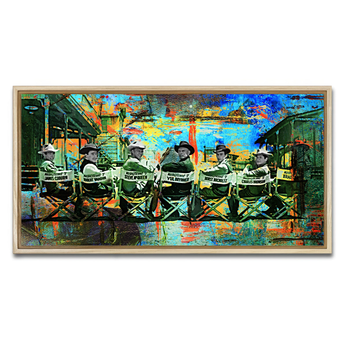 AUTO-MOCKUP WHITE | BTS Magnificent Seven | 1 Piece | Natural Framed Canvas | group=2x1
