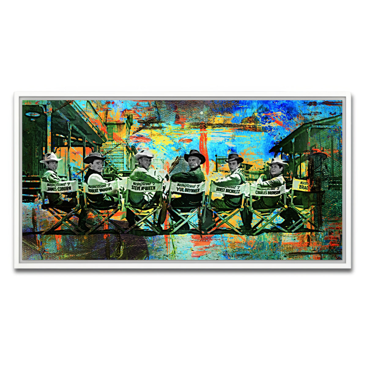 AUTO-MOCKUP WHITE | BTS Magnificent Seven | 1 Piece | White Framed Canvas | group=2x1