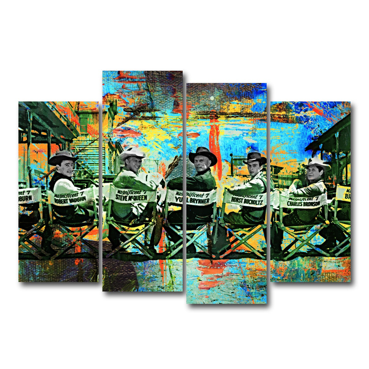 AUTO-MOCKUP WHITE | BTS Magnificent Seven | 4 Piece | Gallery Wrap Canvas | group=4_normal