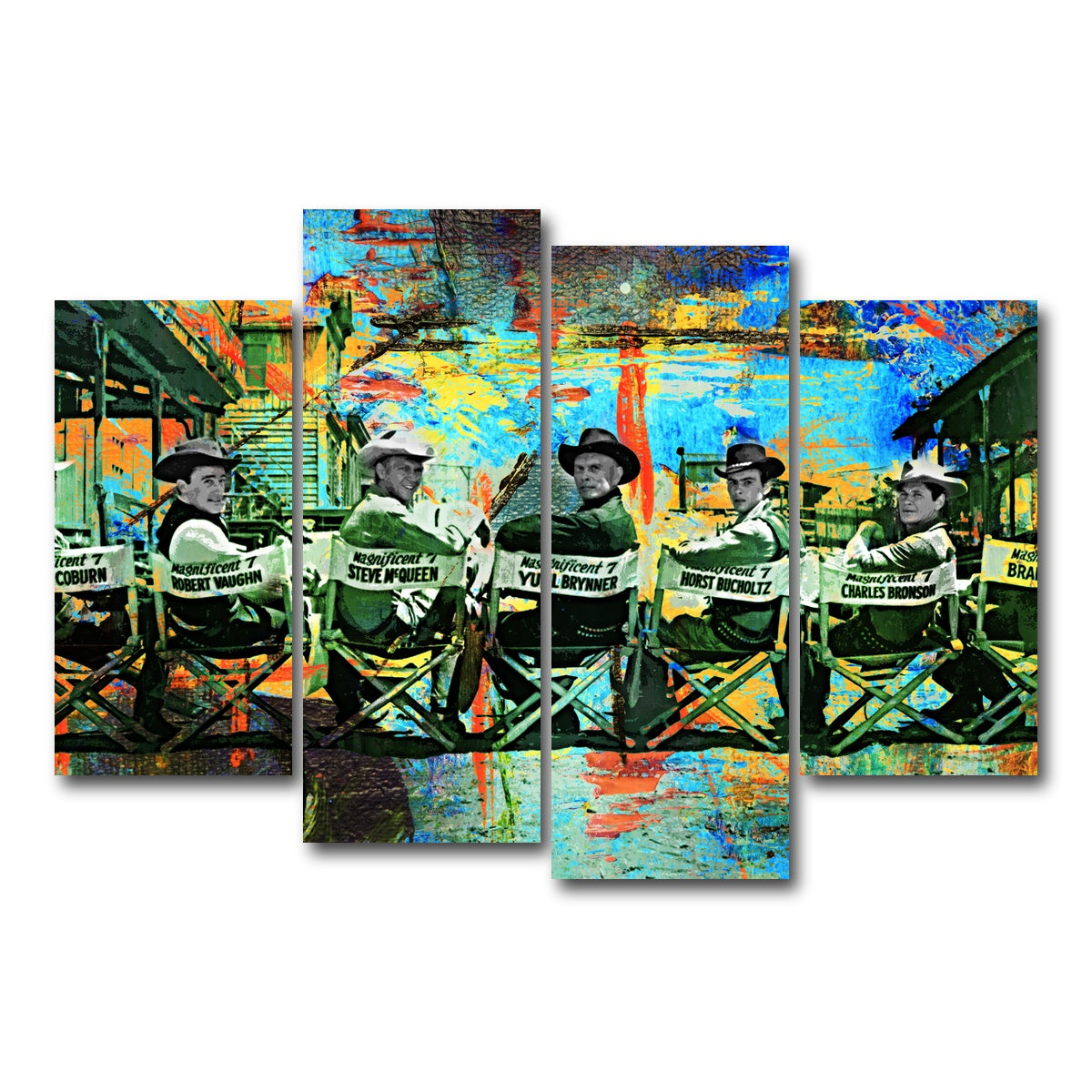 AUTO-MOCKUP WHITE | BTS Magnificent Seven | 4 Piece | Gallery Wrap Canvas | group=4_short