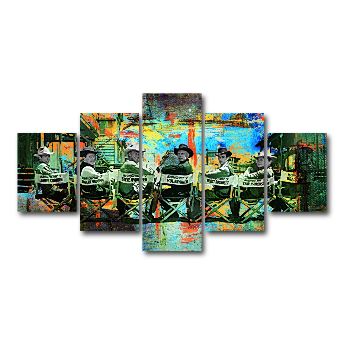 AUTO-MOCKUP WHITE | BTS Magnificent Seven | 5 Piece | Gallery Wrap Canvas | group=5_short