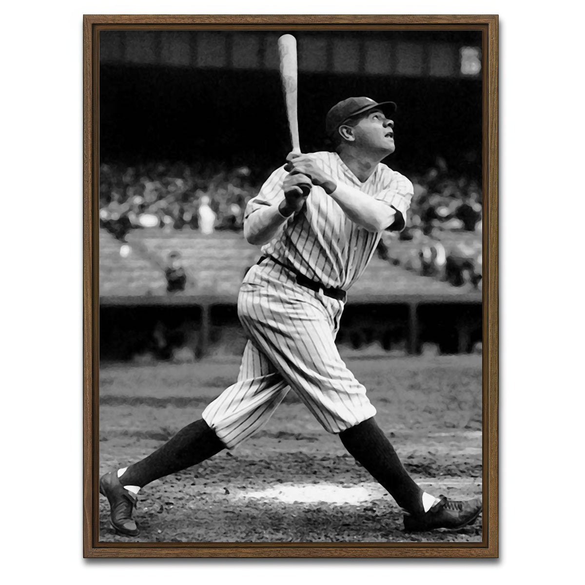 AUTO-MOCKUP WHITE | Babe Ruth | 1 Piece | Walnut Framed Canvas | group=3x4