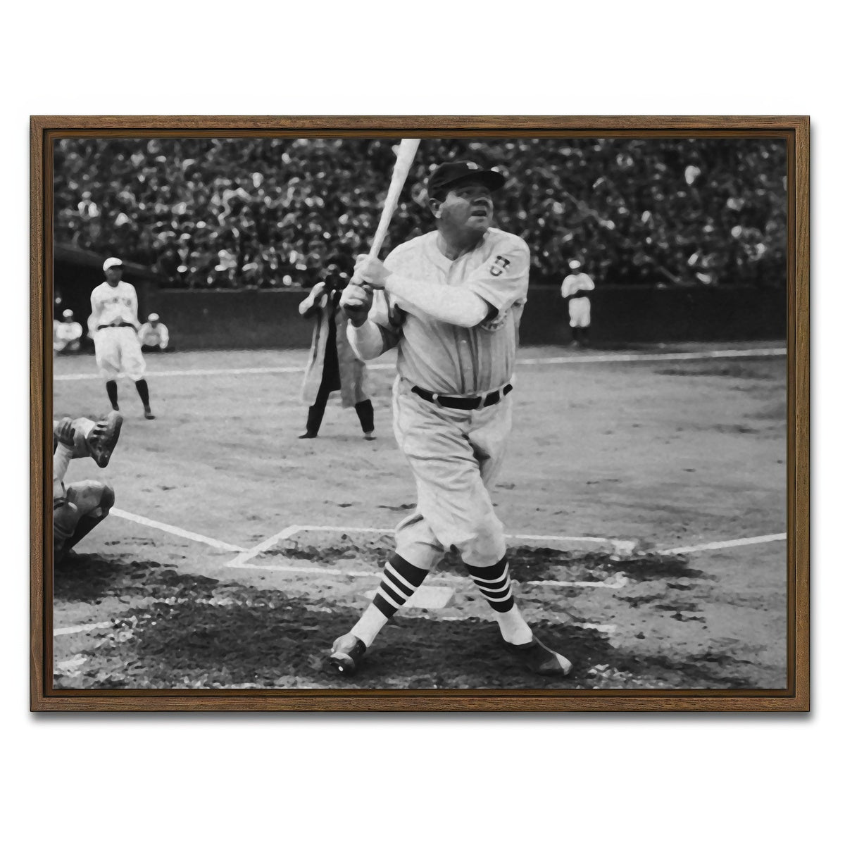 AUTO-MOCKUP WHITE | Babe | 1 Piece | Walnut Framed Canvas | group=4x3