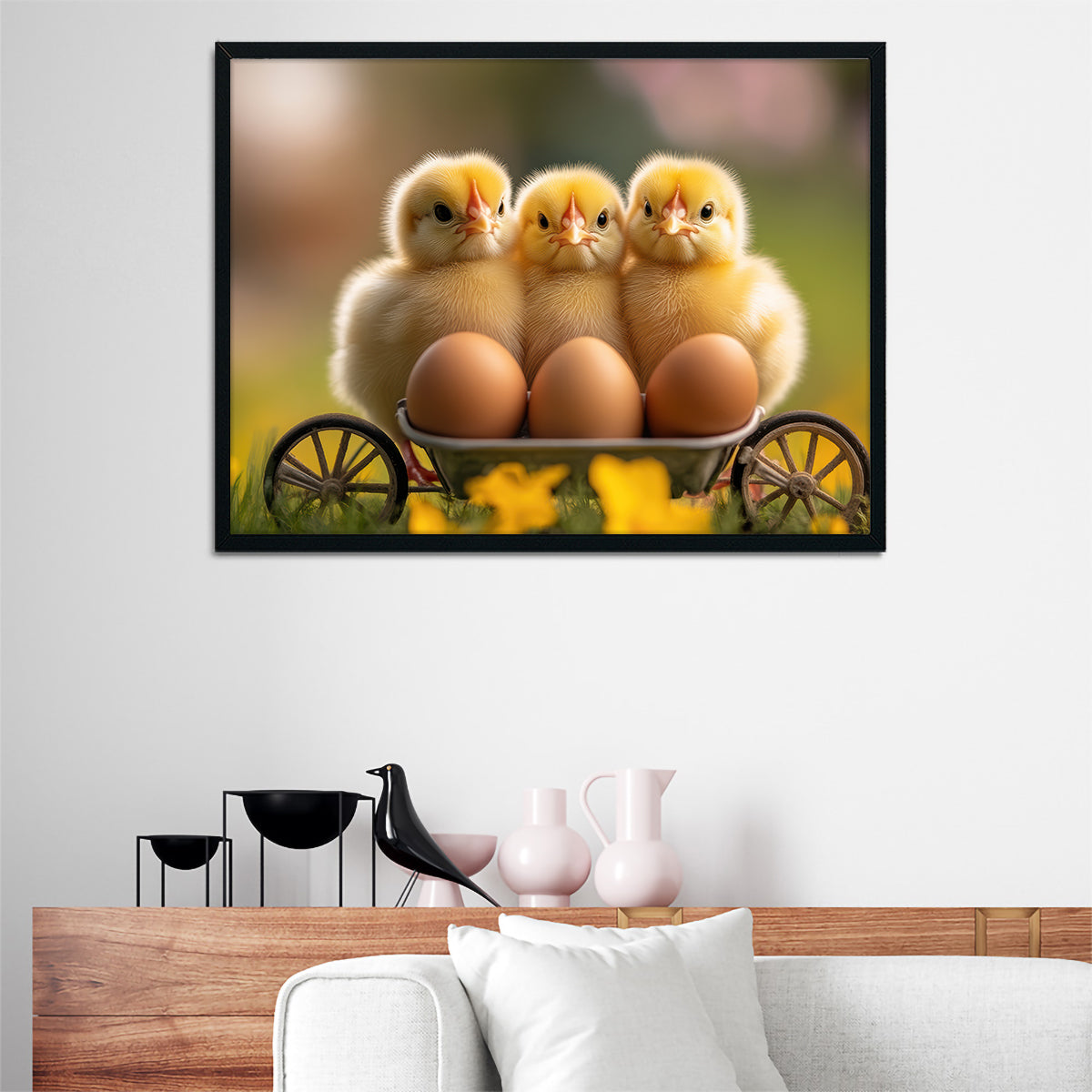 Baby Chicken Eggs Wall Art