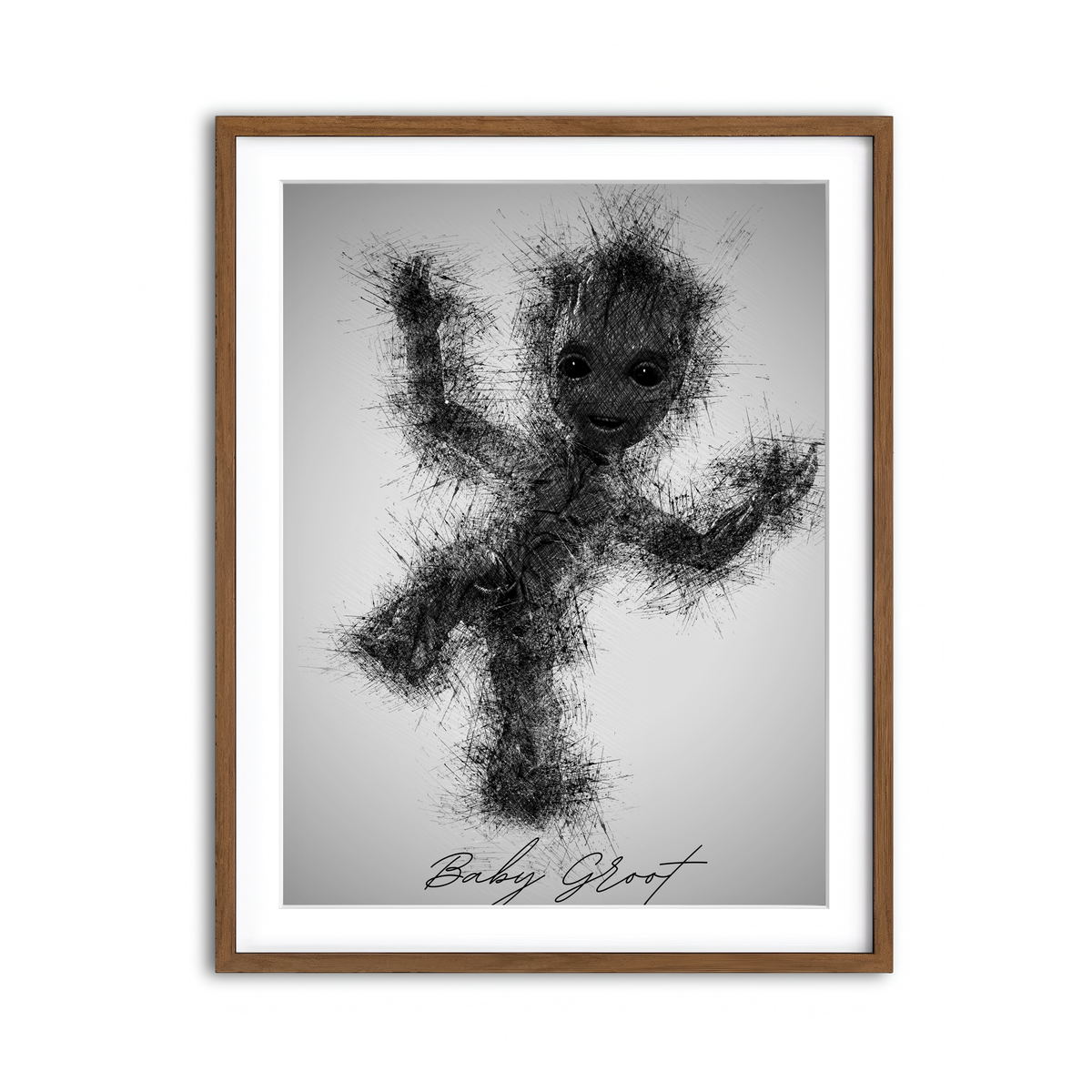 Framed Print 3x4 Walnut