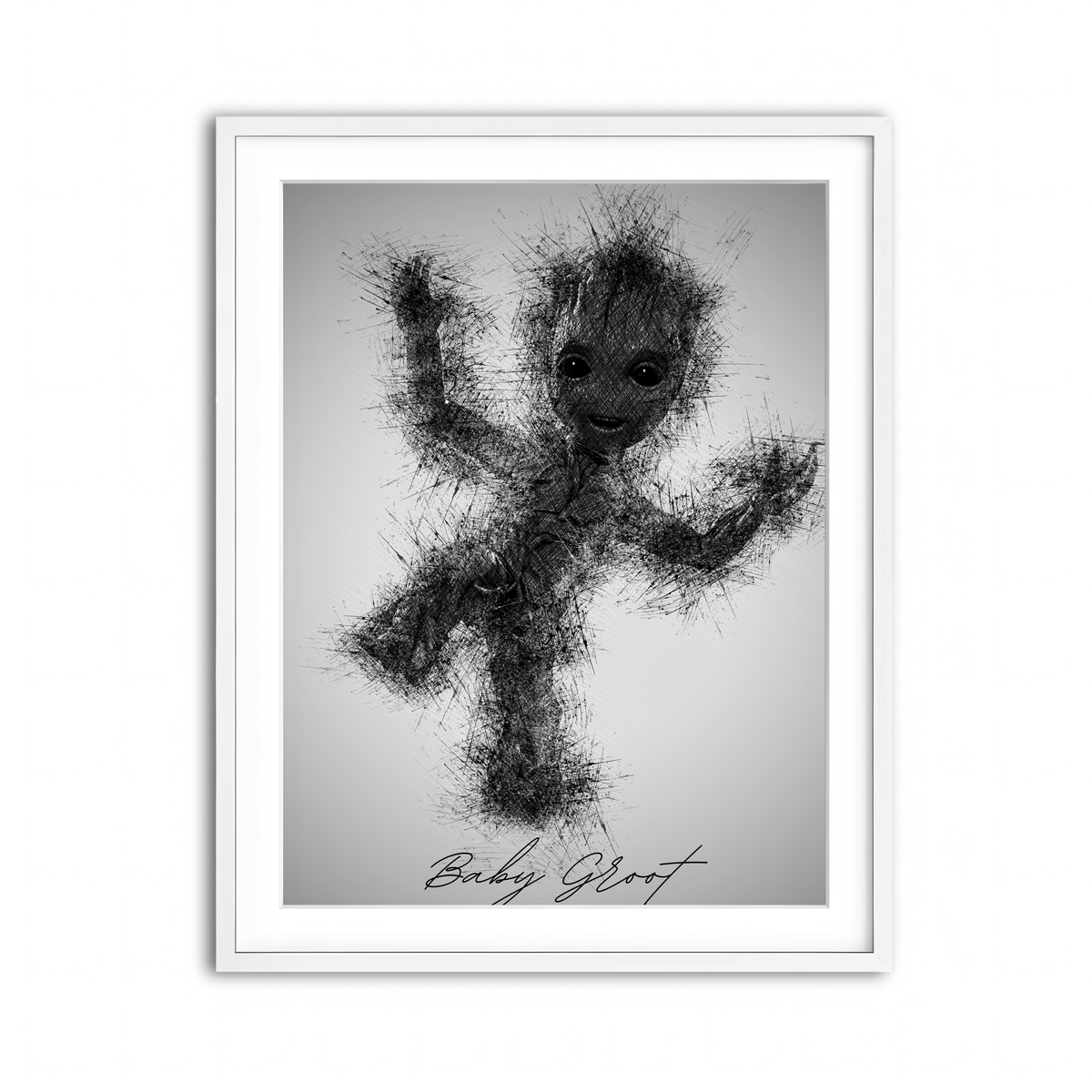 Framed Print 3x4 White