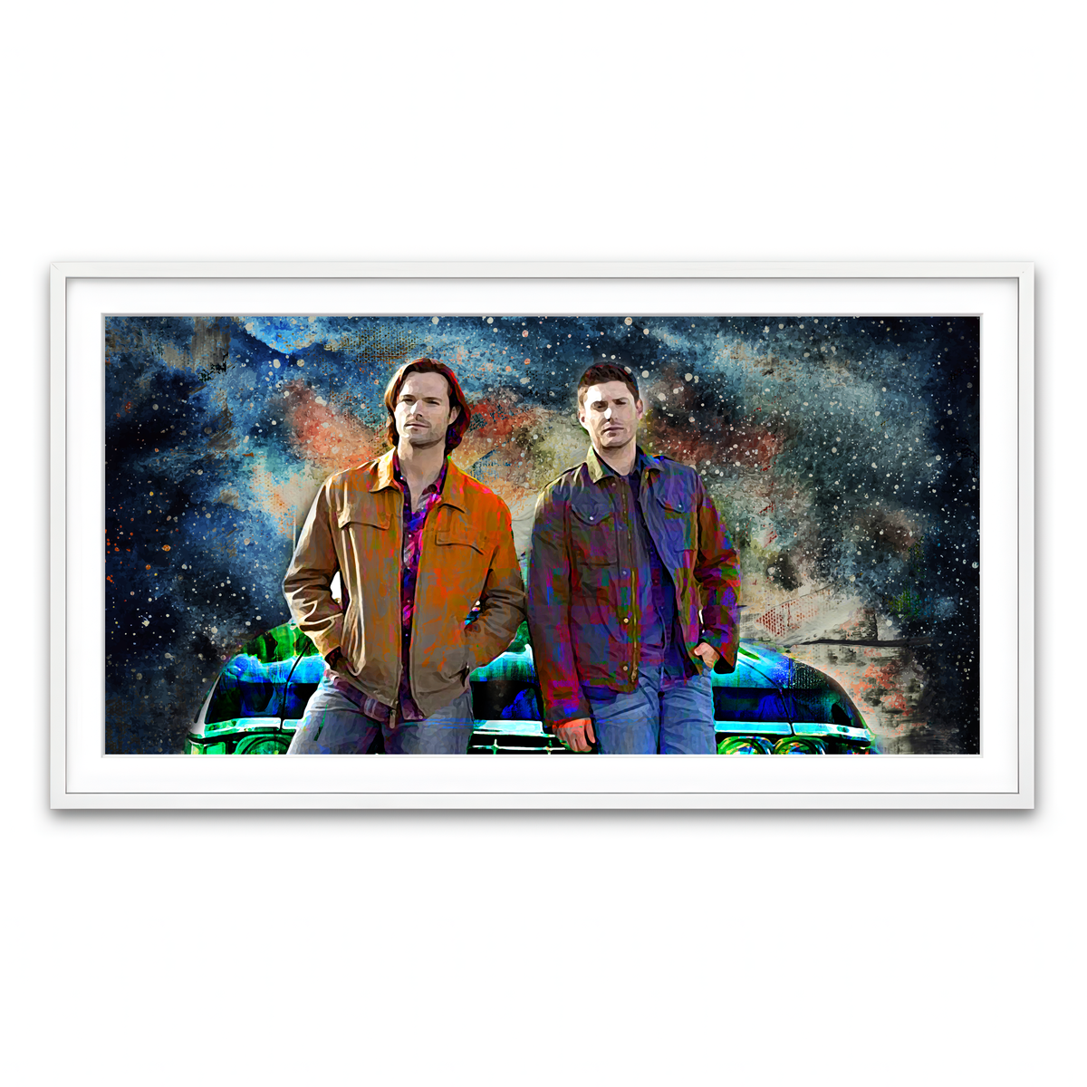 Framed Print 2x1 White