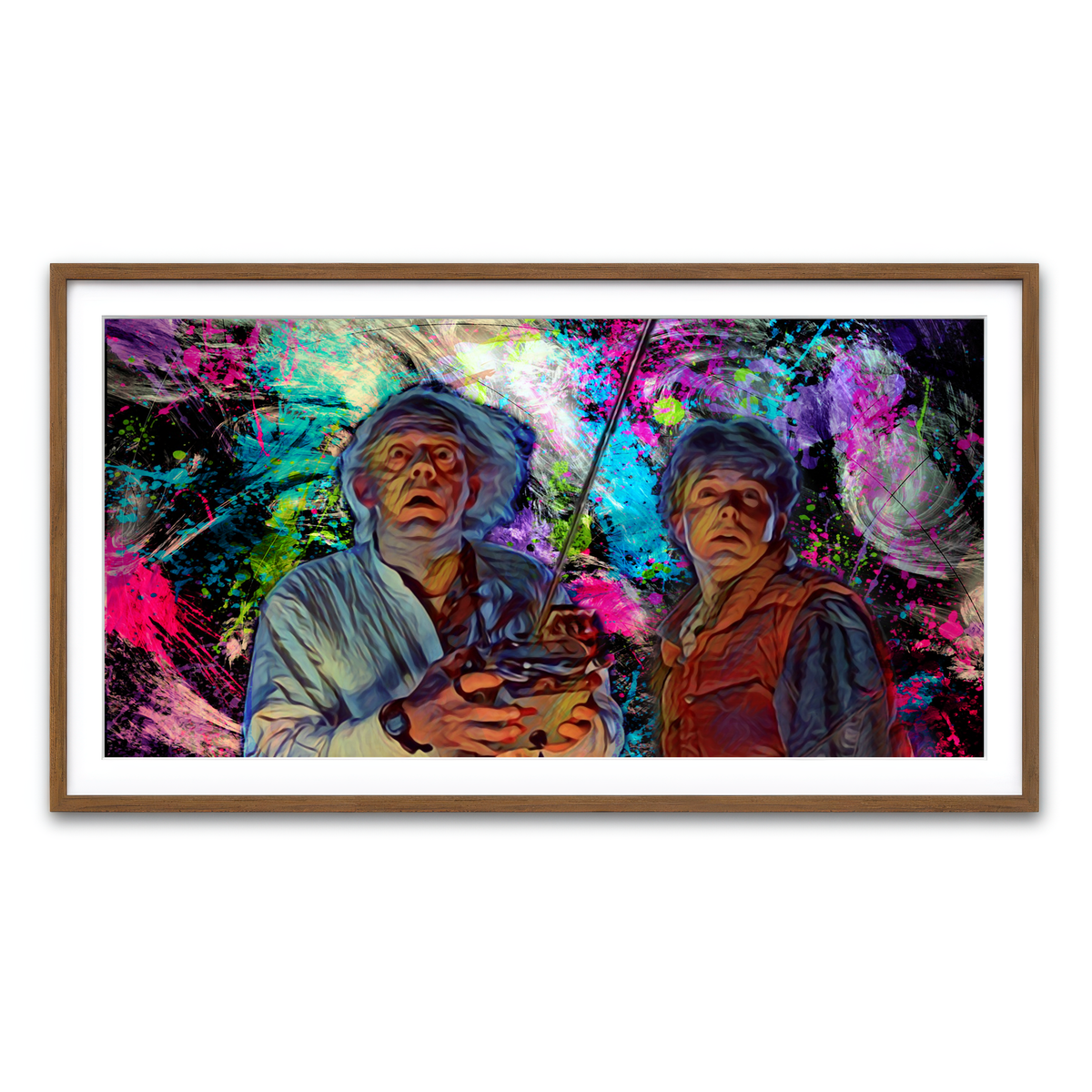 Framed Print 2x1 Walnut