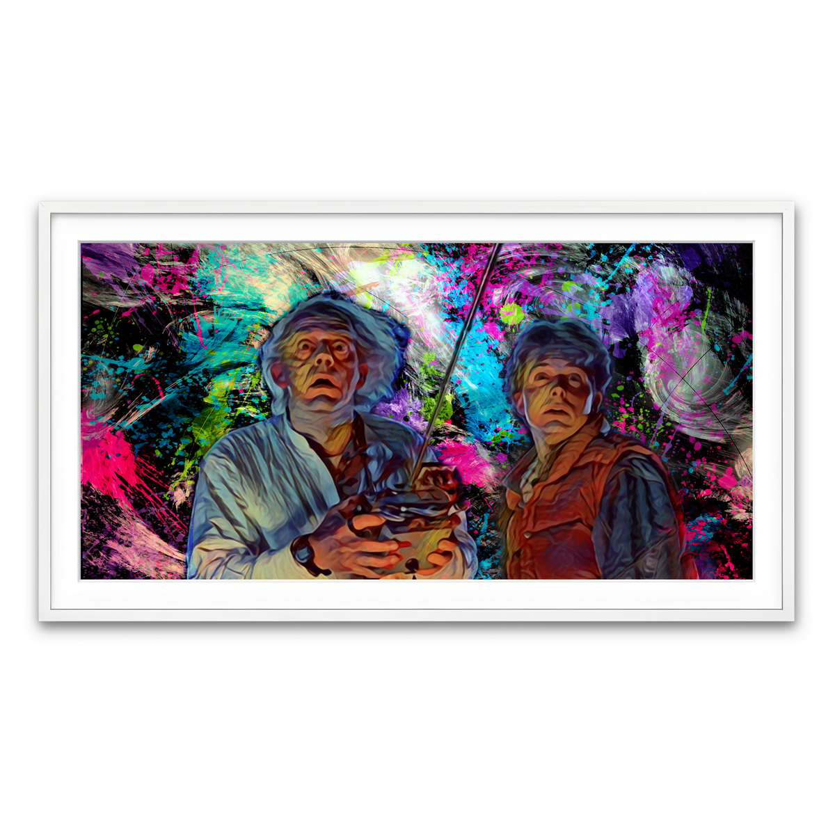 Framed Print 2x1 White