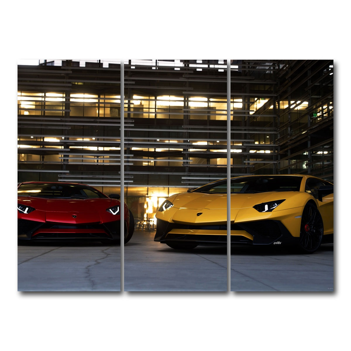 AUTO-MOCKUP WHITE | Bad Boy Combo | 3 Piece | Gallery Wrap Canvas | group=8x18