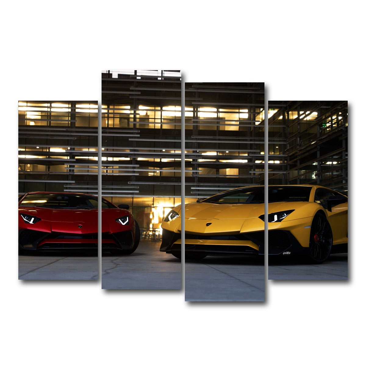 AUTO-MOCKUP WHITE | Bad Boy Combo | 4 Piece | Gallery Wrap Canvas | group=4_normal