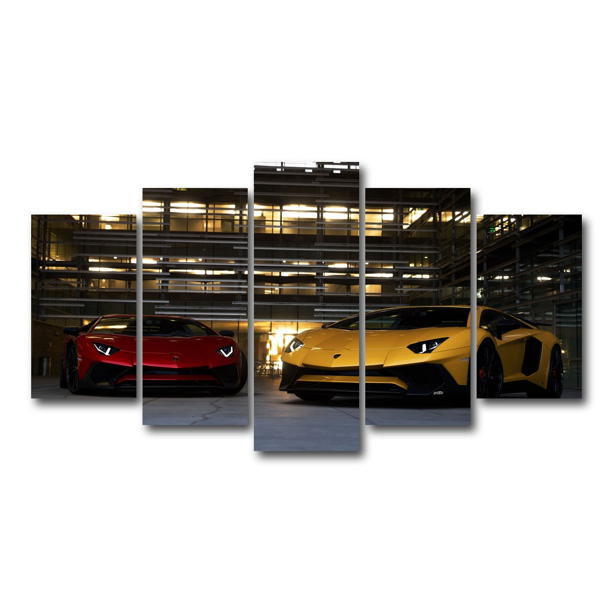AUTO-MOCKUP WHITE | Bad Boy Combo | 5 Piece | Gallery Wrap Canvas | group=5_normal