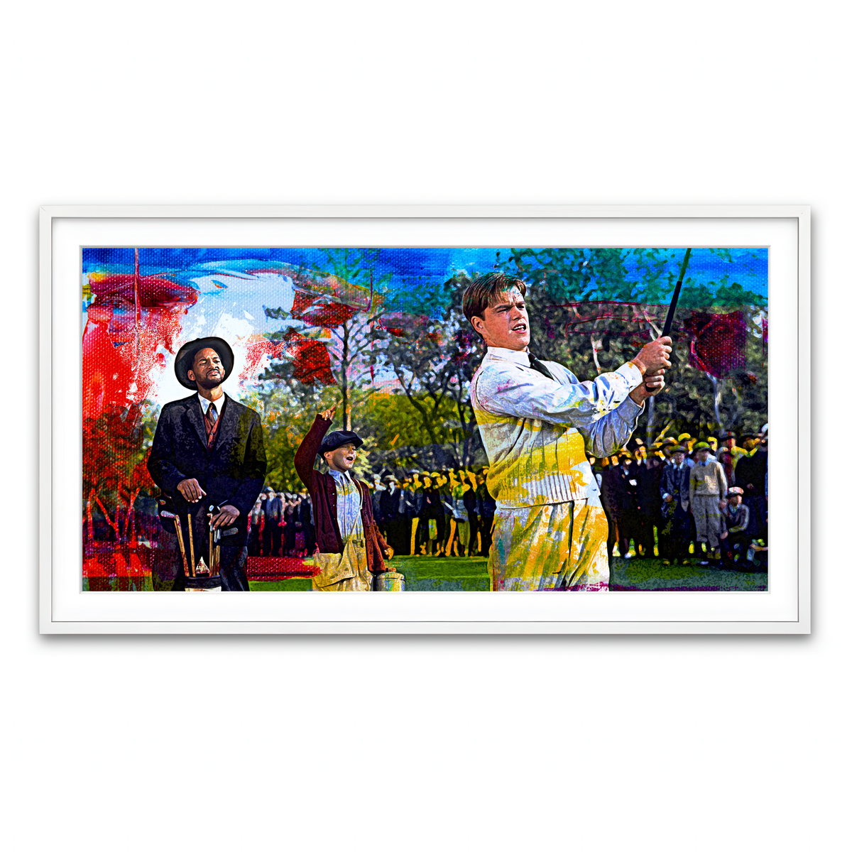 Framed Print 2x1 White