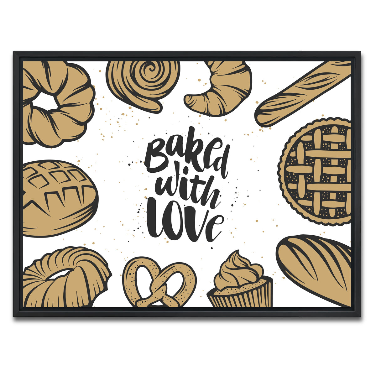 AUTO-MOCKUP WHITE | Baked With Love | 1 Piece | Black Framed Canvas | group=4x3