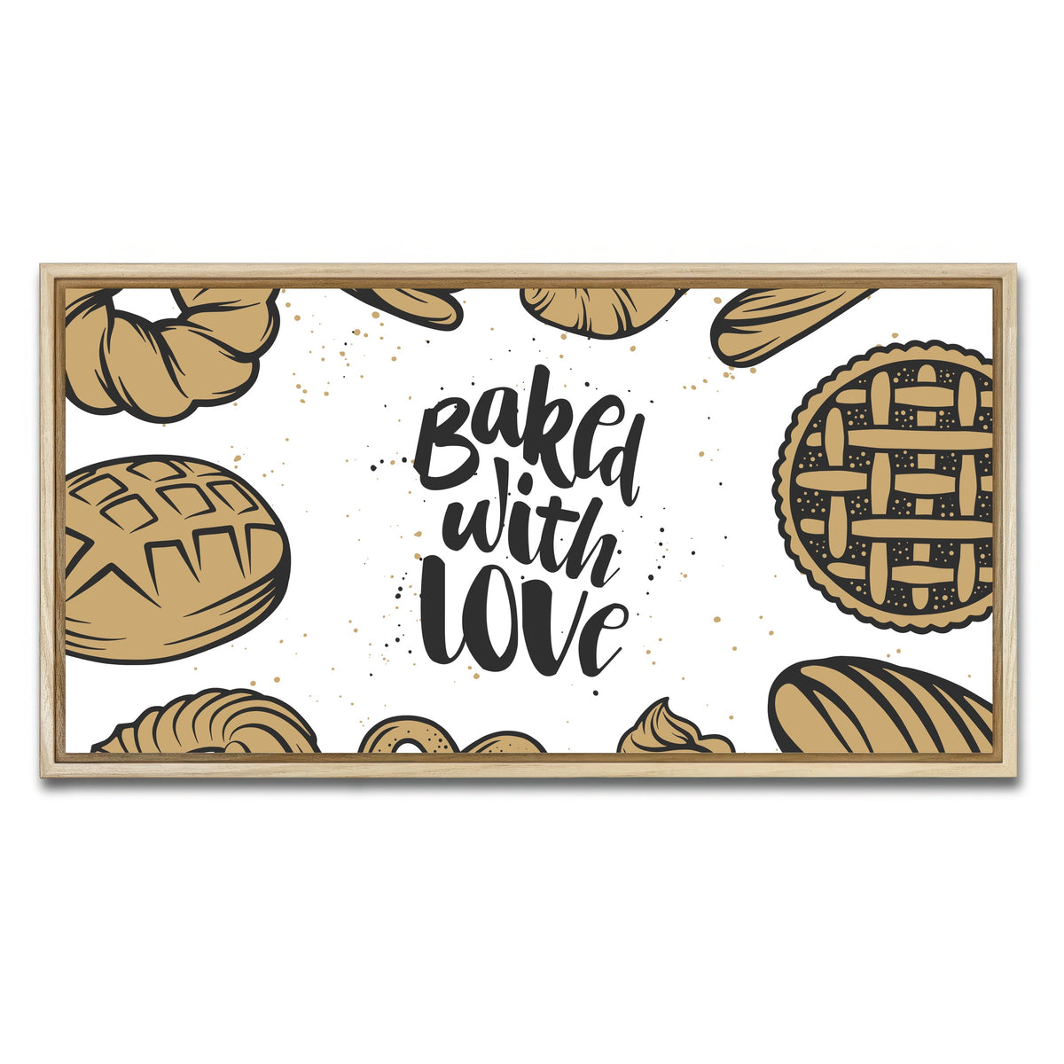 AUTO-MOCKUP WHITE | Baked With Love | 1 Piece | Natural Framed Canvas | group=2x1