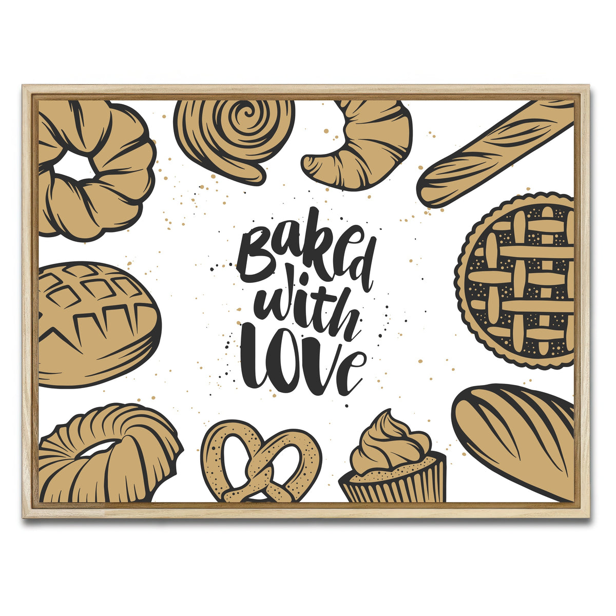 AUTO-MOCKUP WHITE | Baked With Love | 1 Piece | Natural Framed Canvas | group=4x3