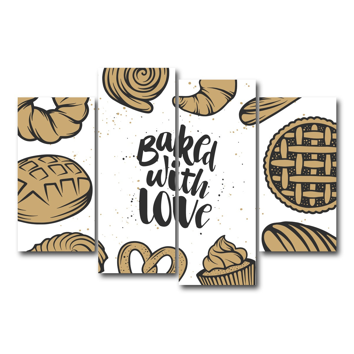 AUTO-MOCKUP WHITE | Baked With Love | 4 Piece | Gallery Wrap Canvas | group=4_short
