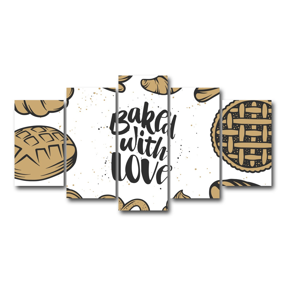 AUTO-MOCKUP WHITE | Baked With Love | 5 Piece | Gallery Wrap Canvas | group=5_normal