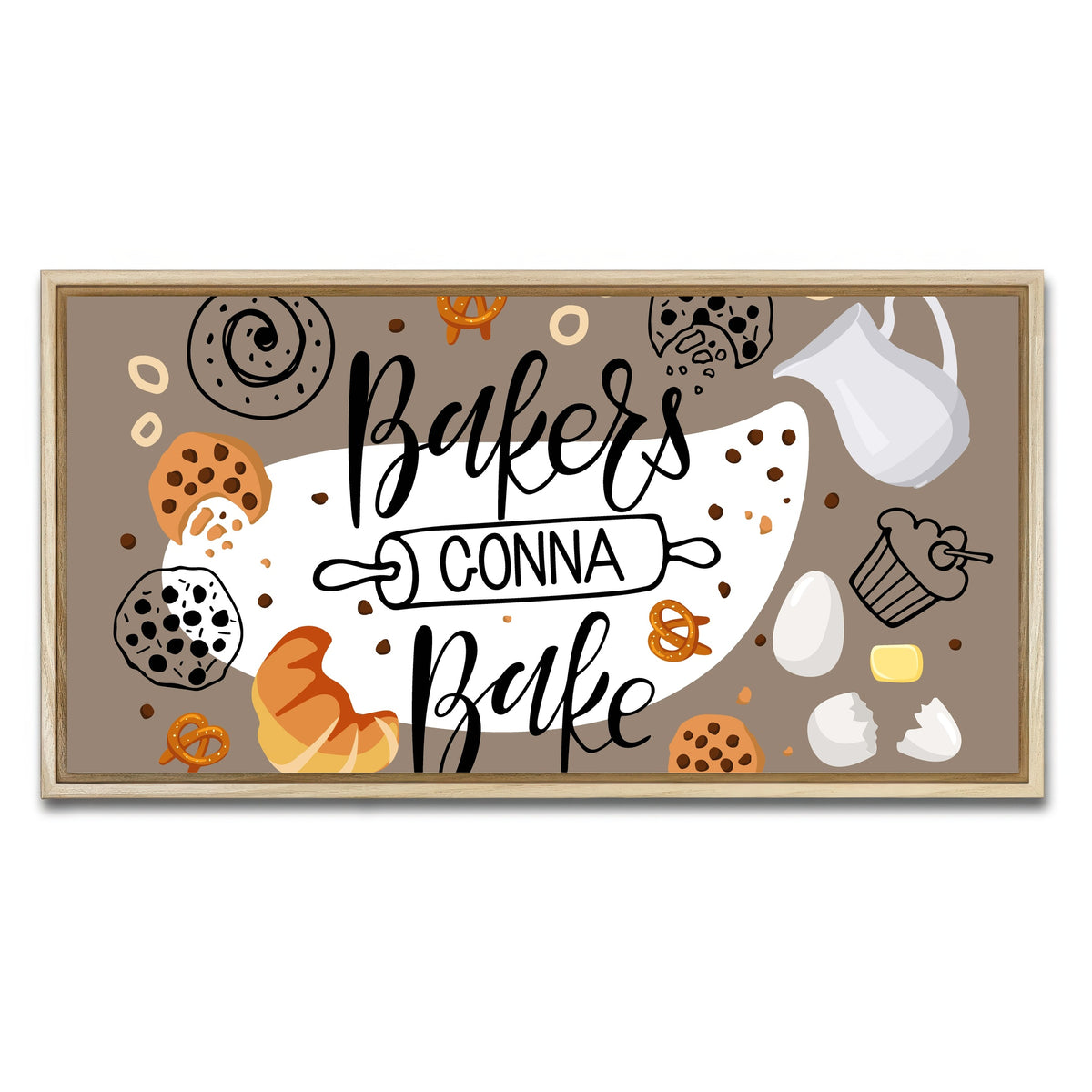 AUTO-MOCKUP WHITE | Baker Gonna Bake | 1 Piece | Natural Framed Canvas | group=2x1