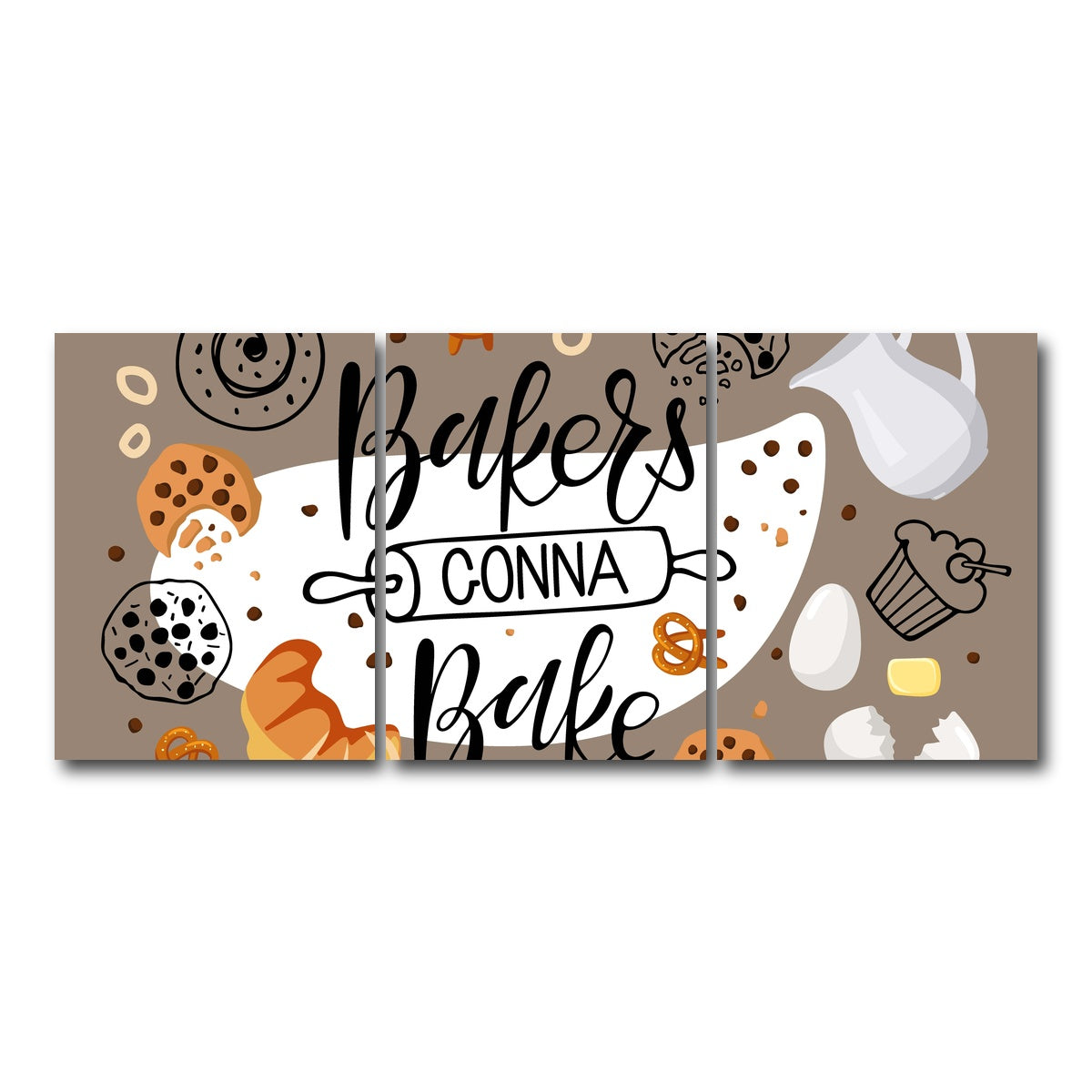 AUTO-MOCKUP WHITE | Baker Gonna Bake | 3 Piece | Gallery Wrap Canvas | group=18x24
