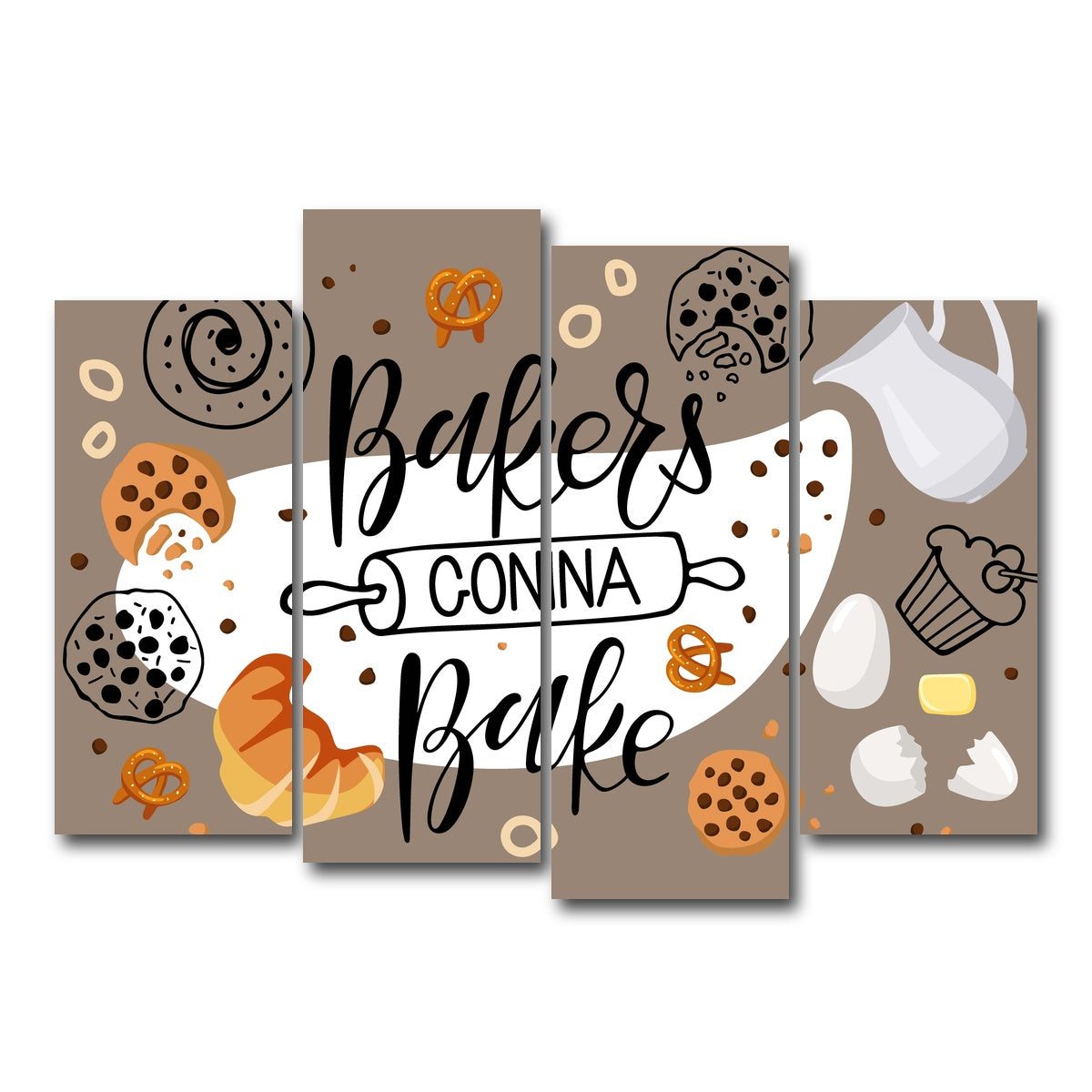 AUTO-MOCKUP WHITE | Baker Gonna Bake | 4 Piece | Gallery Wrap Canvas | group=4_normal
