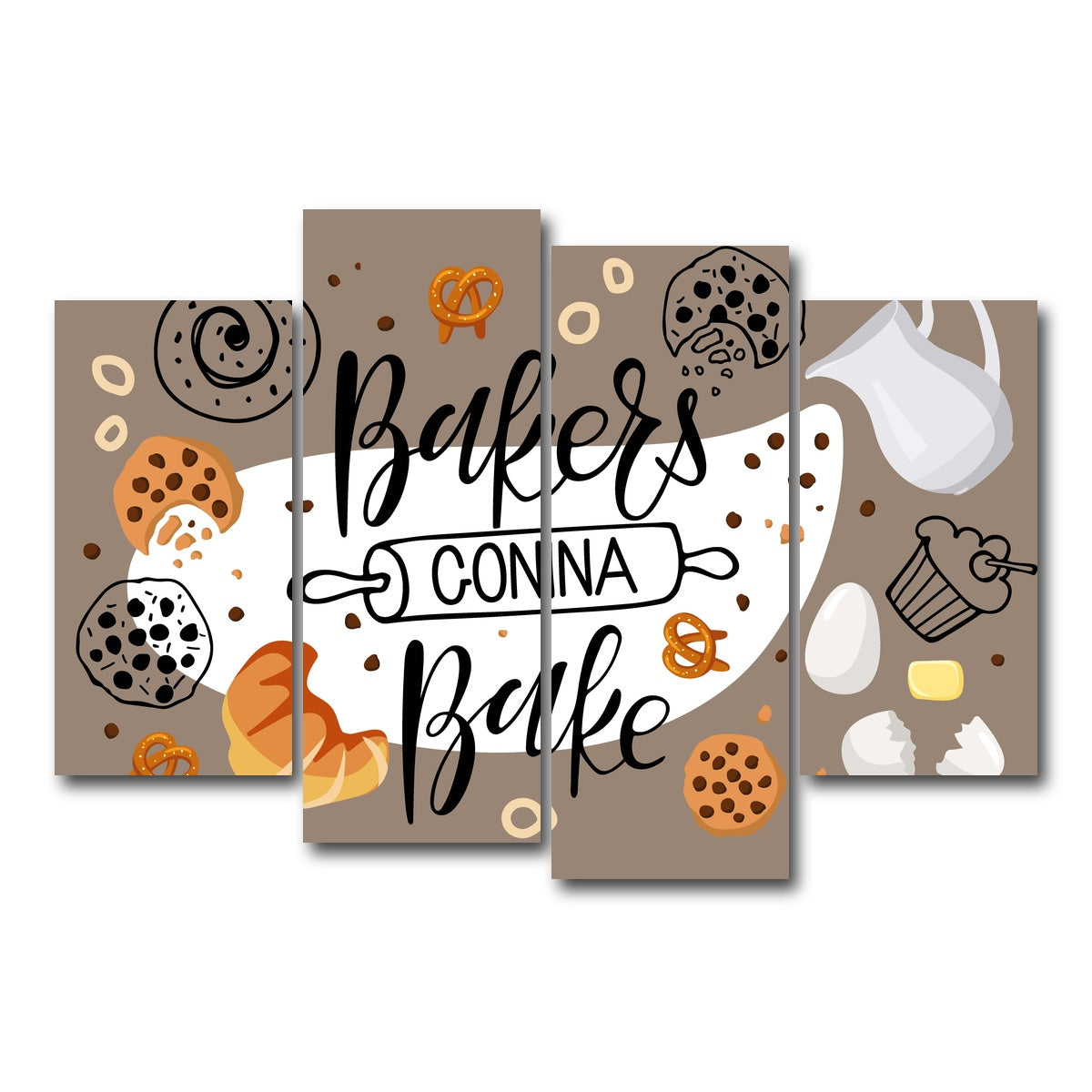 AUTO-MOCKUP WHITE | Baker Gonna Bake | 4 Piece | Gallery Wrap Canvas | group=4_short