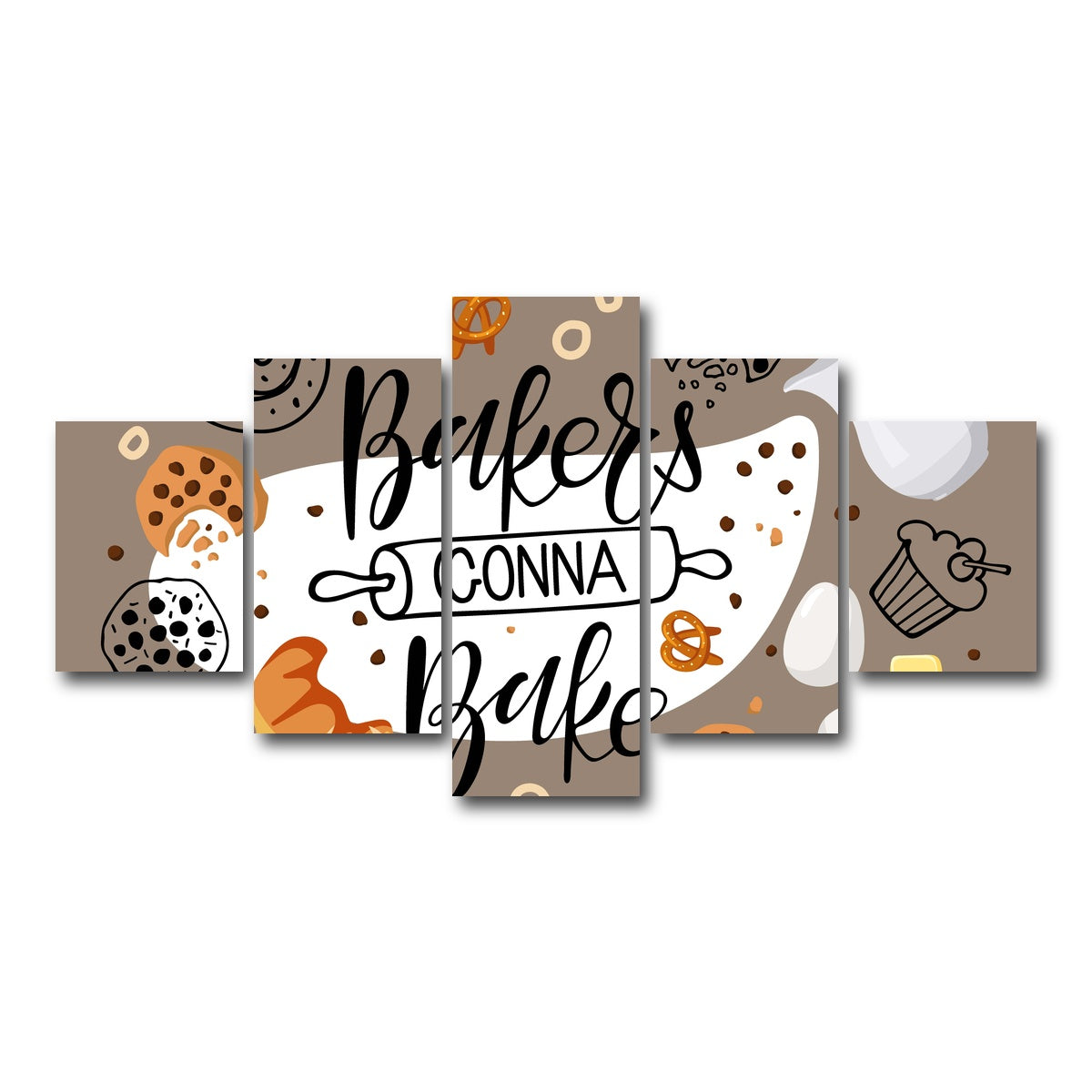 AUTO-MOCKUP WHITE | Baker Gonna Bake | 5 Piece | Gallery Wrap Canvas | group=5_short