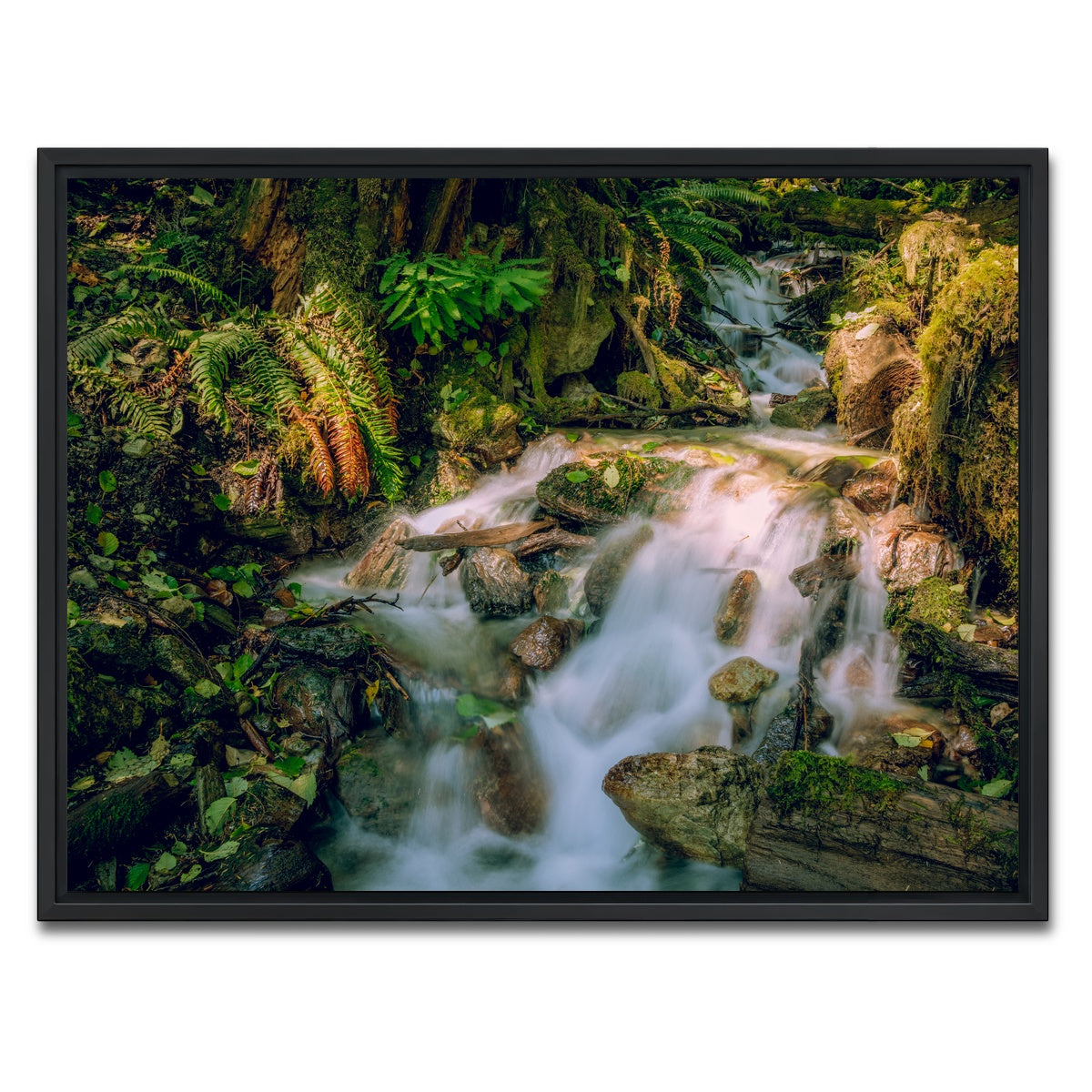 AUTO-MOCKUP WHITE | Baker Waterfall | 1 Piece | Black Framed Canvas | group=4x3