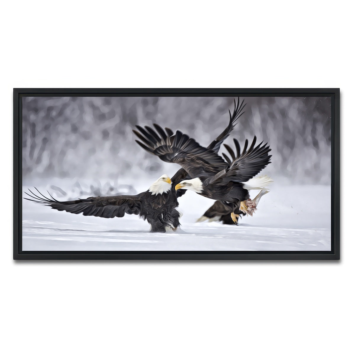 AUTO-MOCKUP WHITE | Bald Eagles | 1 Piece | Black Framed Canvas | group=2x1