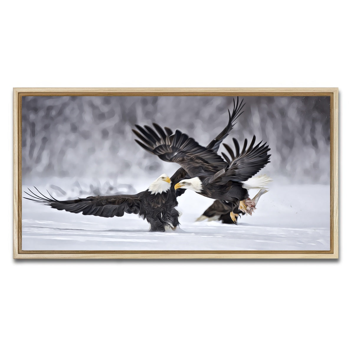 AUTO-MOCKUP WHITE | Bald Eagles | 1 Piece | Natural Framed Canvas | group=2x1