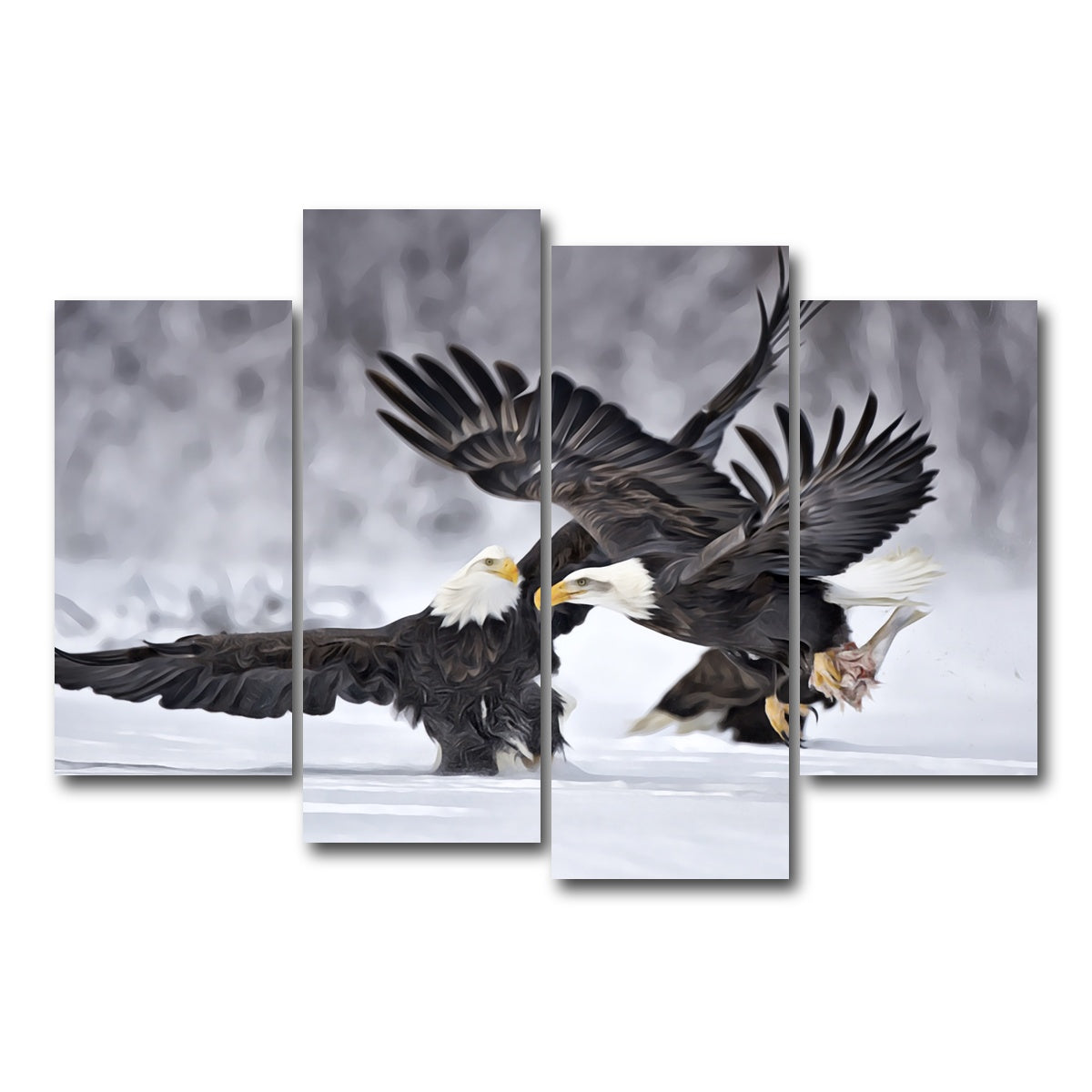 AUTO-MOCKUP WHITE | Bald Eagles | 4 Piece | Gallery Wrap Canvas | group=4_short