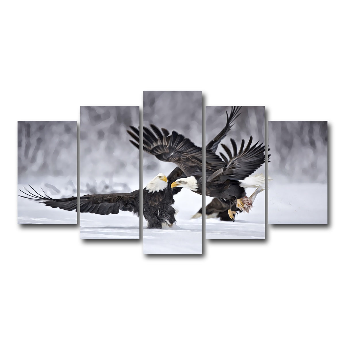 AUTO-MOCKUP WHITE | Bald Eagles | 5 Piece | Gallery Wrap Canvas | group=5_normal