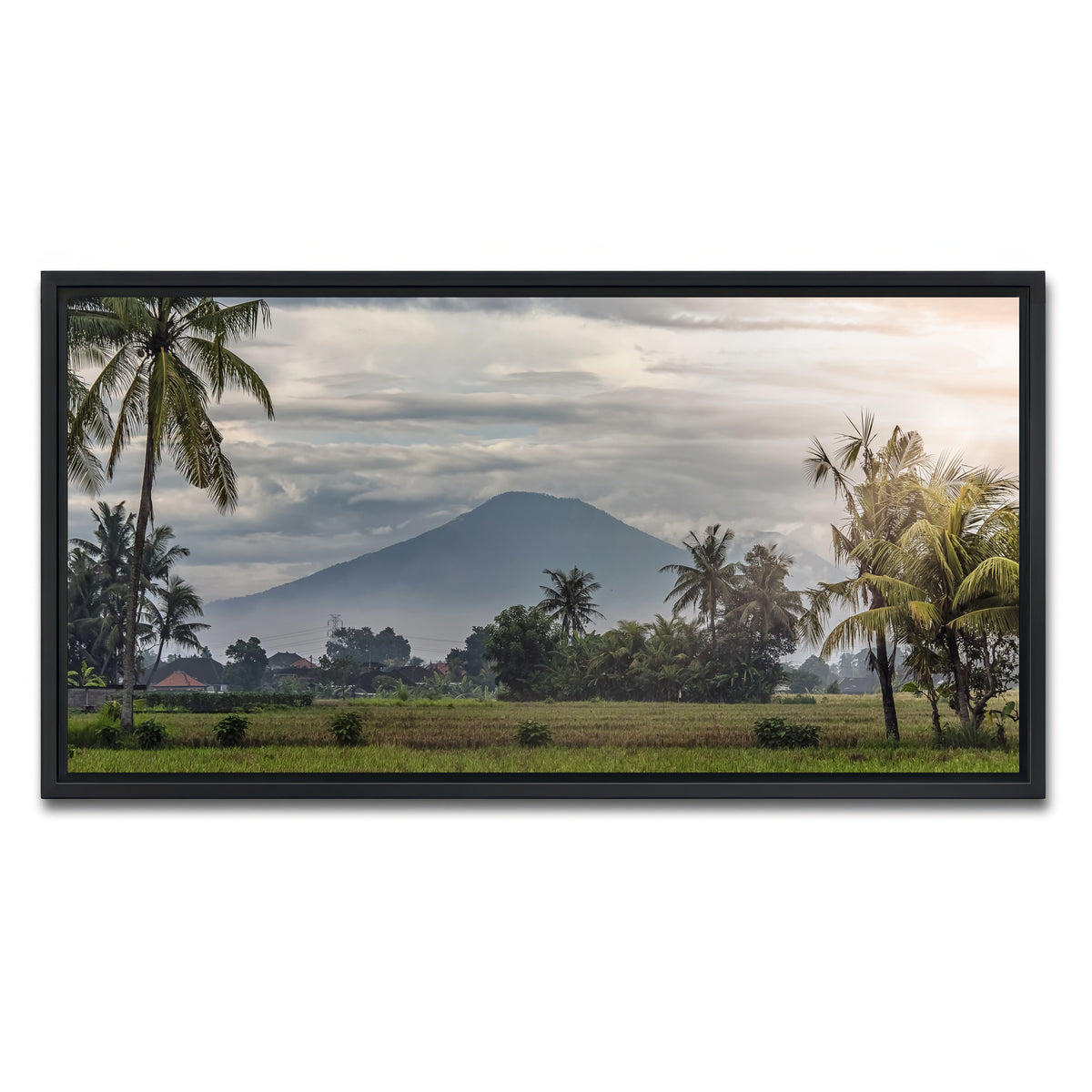 AUTO-MOCKUP WHITE | Bali Landscape | 1 Piece | Black Framed Canvas | group=2x1