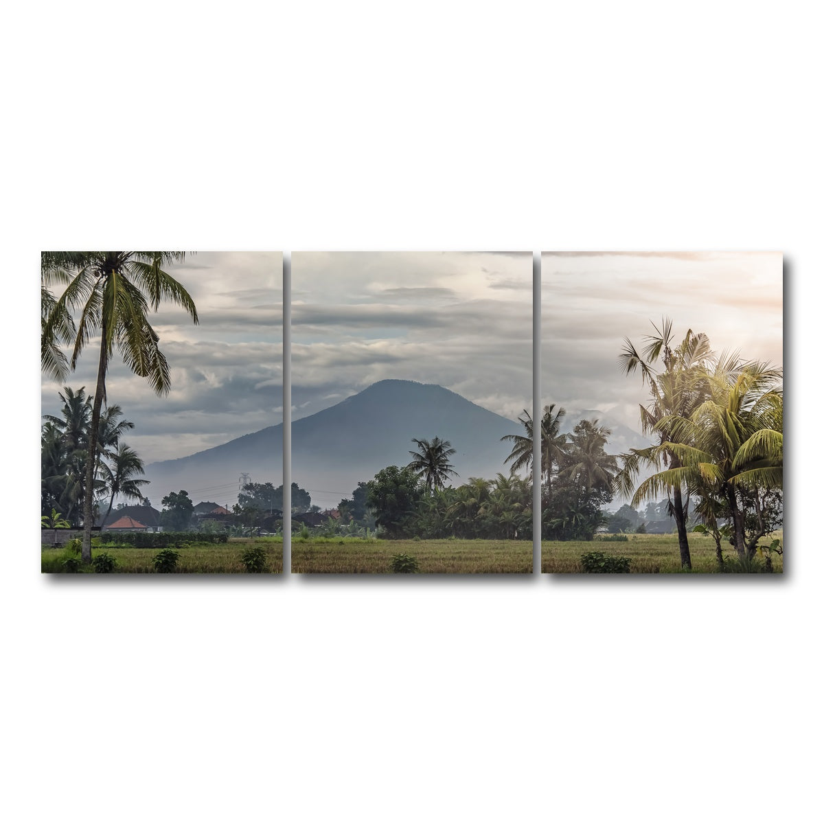 AUTO-MOCKUP WHITE | Bali Landscape | 3 Piece | Gallery Wrap Canvas | group=18x24
