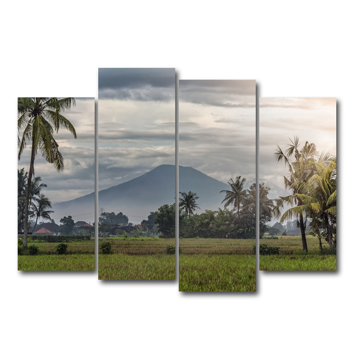 AUTO-MOCKUP WHITE | Bali Landscape | 4 Piece | Gallery Wrap Canvas | group=4_normal