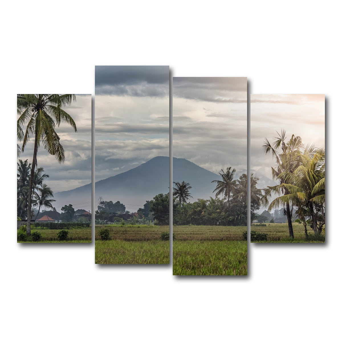 AUTO-MOCKUP WHITE | Bali Landscape | 4 Piece | Gallery Wrap Canvas | group=4_short