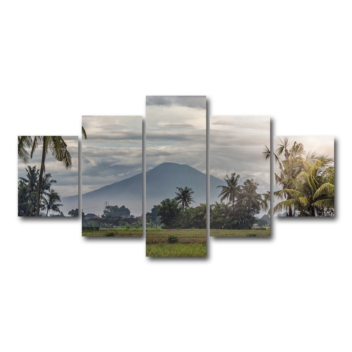 AUTO-MOCKUP WHITE | Bali Landscape | 5 Piece | Gallery Wrap Canvas | group=5_short