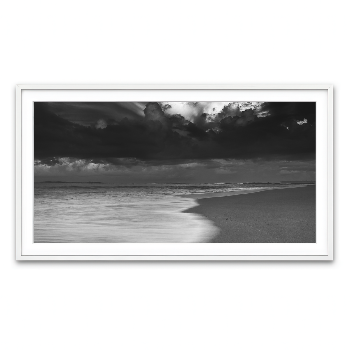 Framed Print 2x1 White