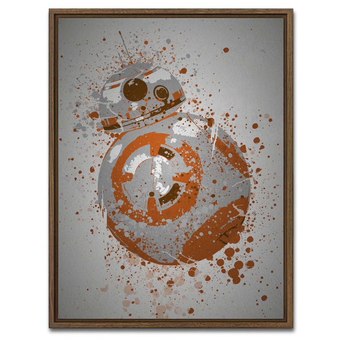 AUTO-MOCKUP WHITE | Ball Droid | 1 Piece | Walnut Framed Canvas | group=3x4