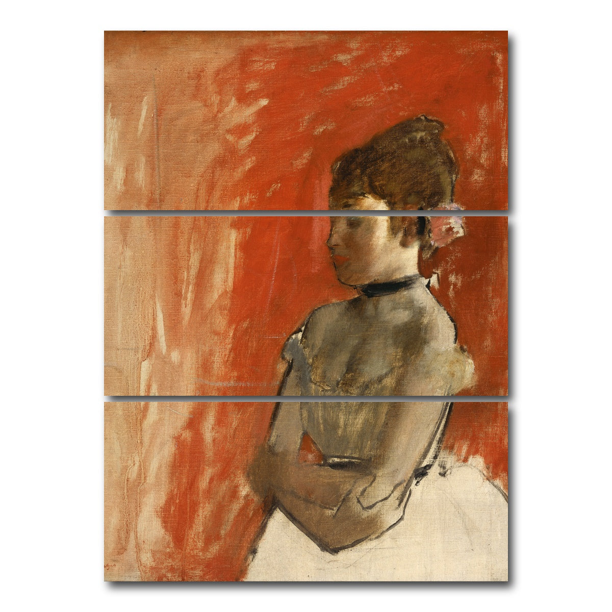 AUTO-MOCKUP WHITE | Ballet Dancer | 3 Piece | Gallery Wrap Canvas | group=8x18_stacked