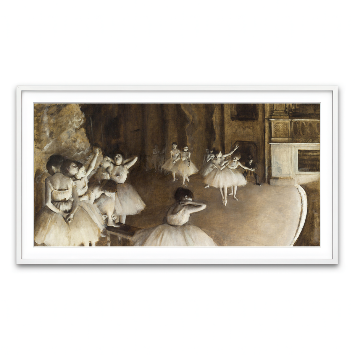 Framed Print 2x1 White