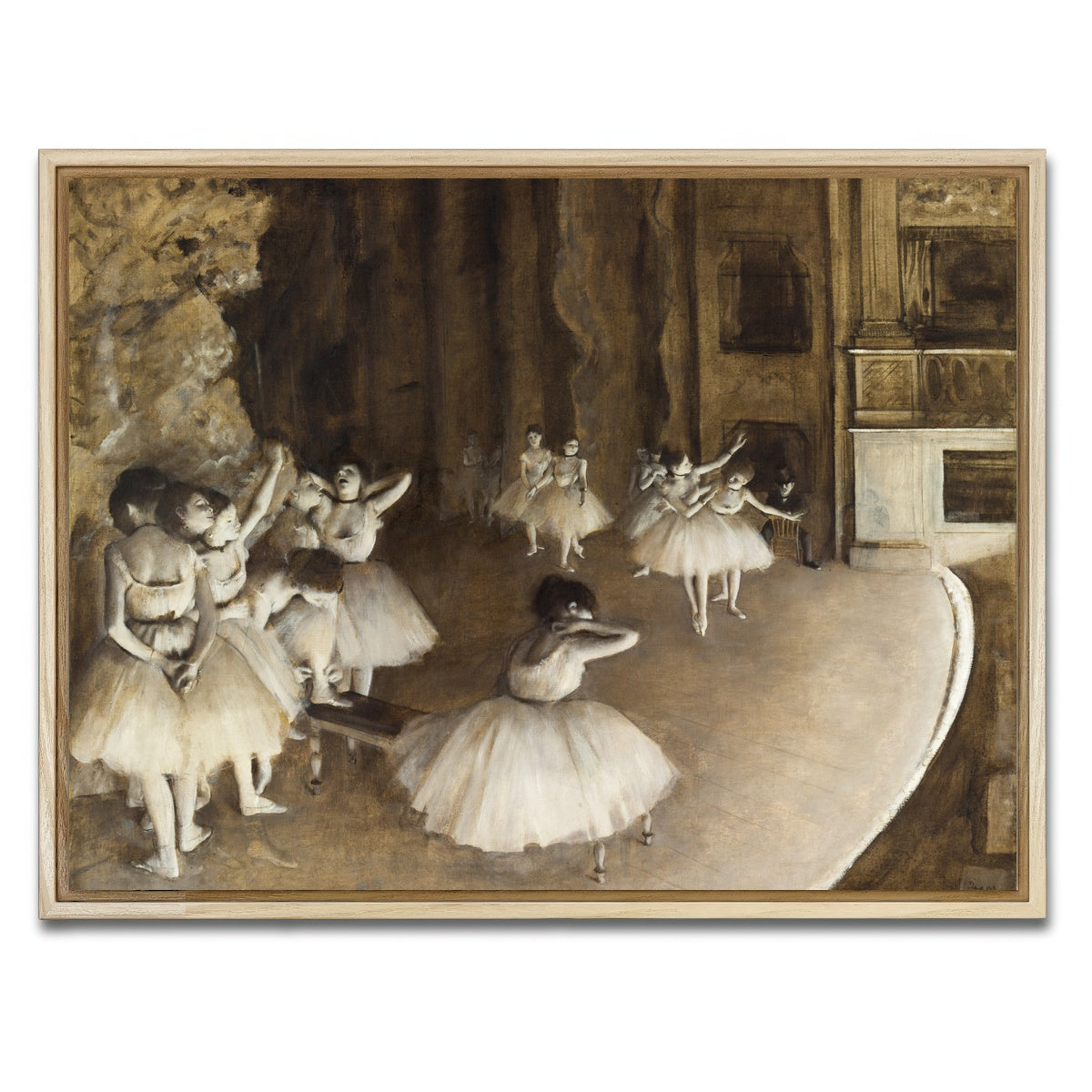 AUTO-MOCKUP WHITE | Ballet Rehearsal | 1 Piece | Natural Framed Canvas | group=4x3