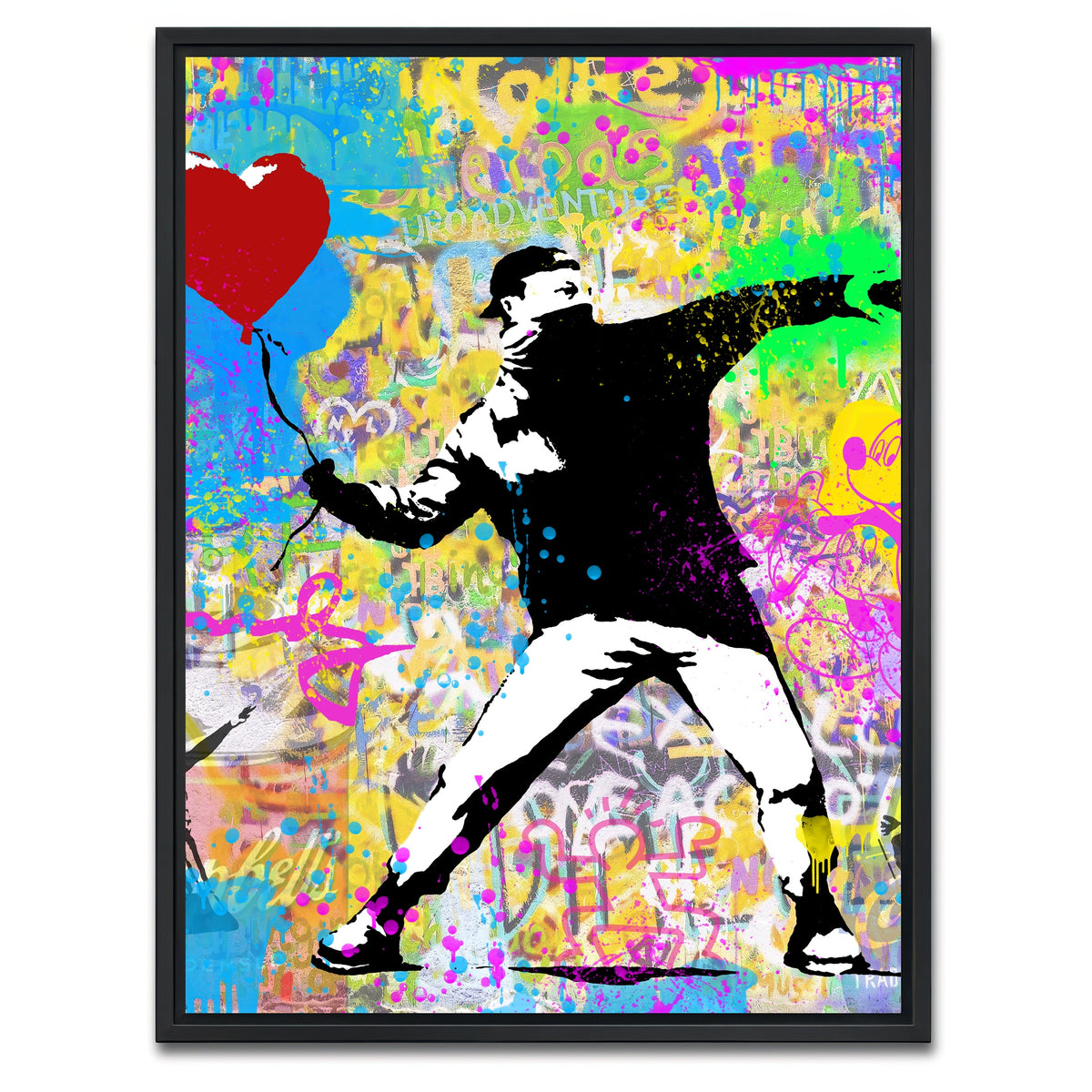 AUTO-MOCKUP WHITE | Balloon Thrower | 1 Piece | Black Framed Canvas | group=3x4