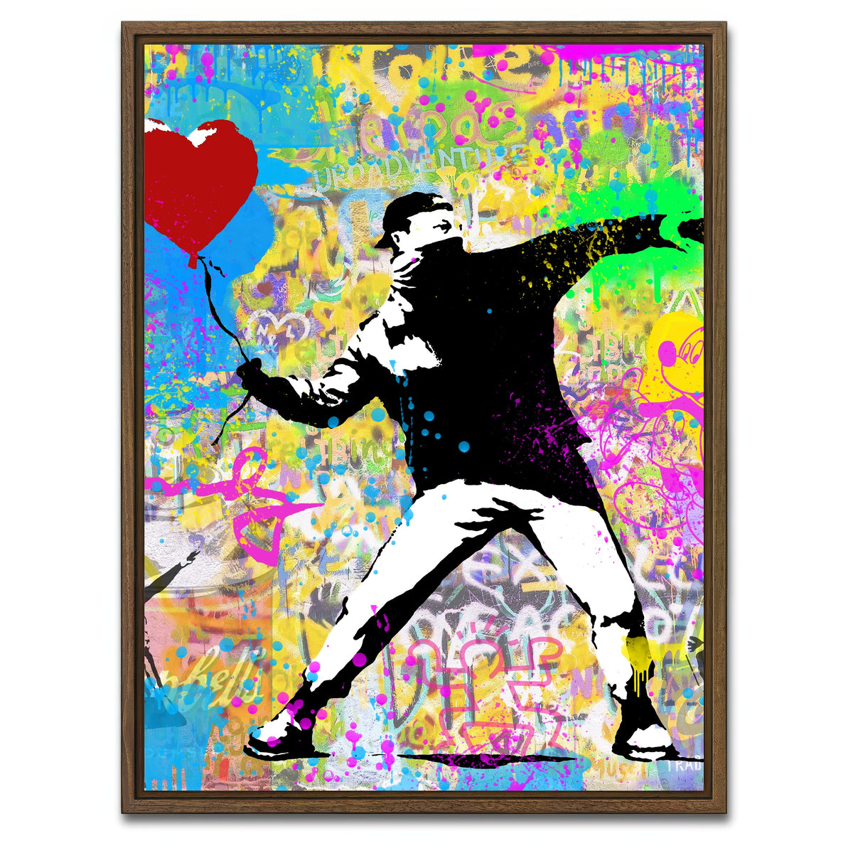 AUTO-MOCKUP WHITE | Balloon Thrower | 1 Piece | Walnut Framed Canvas | group=3x4
