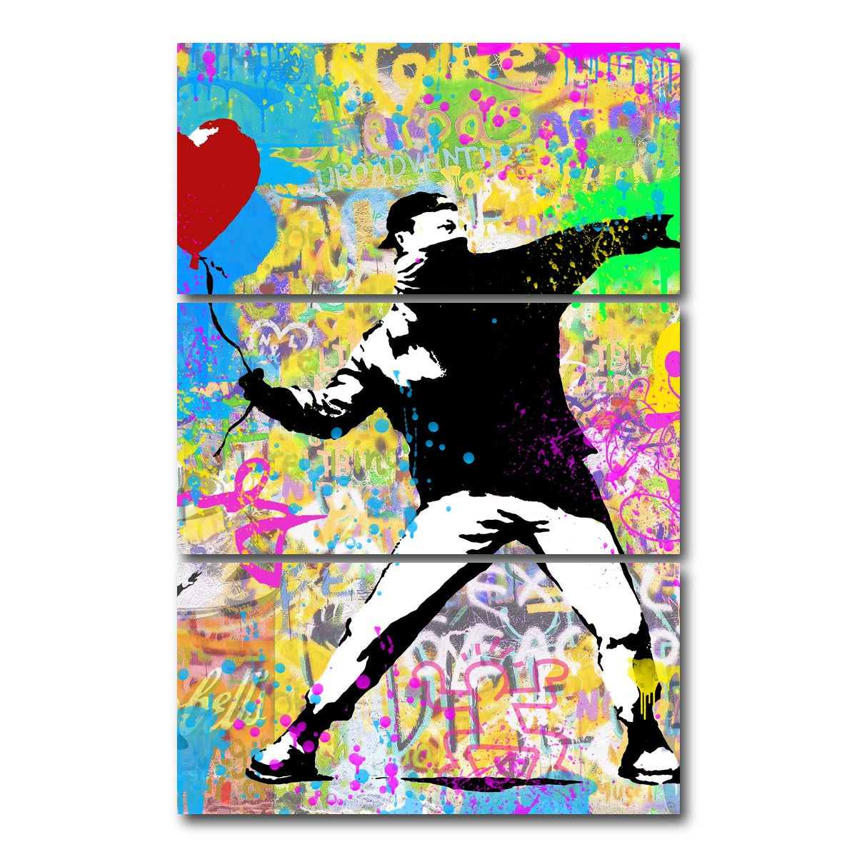 AUTO-MOCKUP WHITE | Balloon Thrower | 3 Piece | Gallery Wrap Canvas | group=12x24_stacked